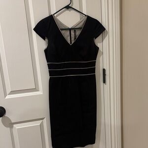 Marc New York Black Midi Dress with White Accents size 2
